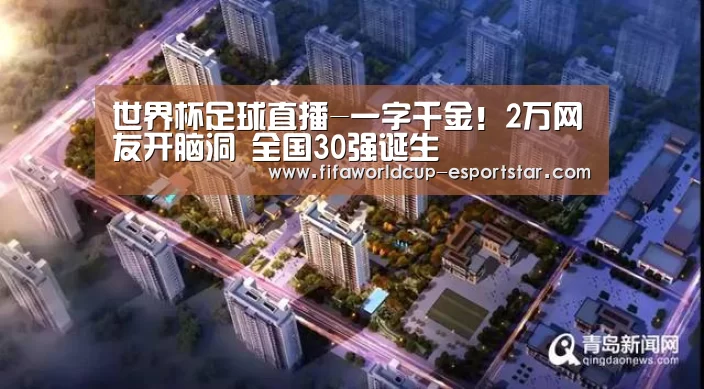 世界杯足球直播-一字千金!2万网友开脑洞 全国30强诞生(图3) 世界杯直播